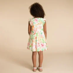 Korte mouwen jurk met bloemenprint meisjes
