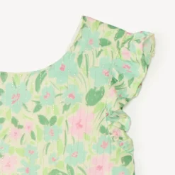 Korte mouwen jurk met bloemenprint en opening aan de achterkant meisjes