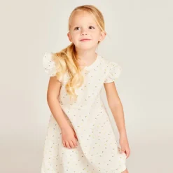 Korte mouwen jurk met hartvormige rugopening voor meisjesbaby's