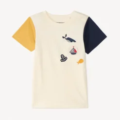 Korte mouwen kleurblokken t-shirt voor babyjongens