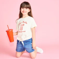 Korte mouwen knoop T-shirt meisjes