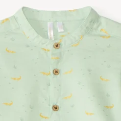 Korte mouwen krokodil bedrukt shirt jongens
