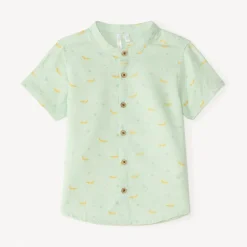 Korte mouwen krokodil bedrukt shirt jongens