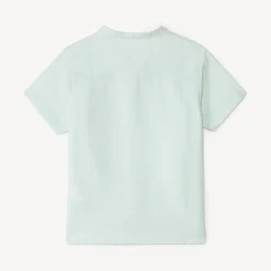 Korte mouwen Mao-kragen blouse met dierenbroderie voor babyjongen