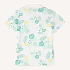 Korte mouwen polo met fantasieprint jongens