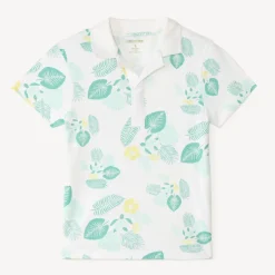 Korte mouwen polo met fantasieprint jongens