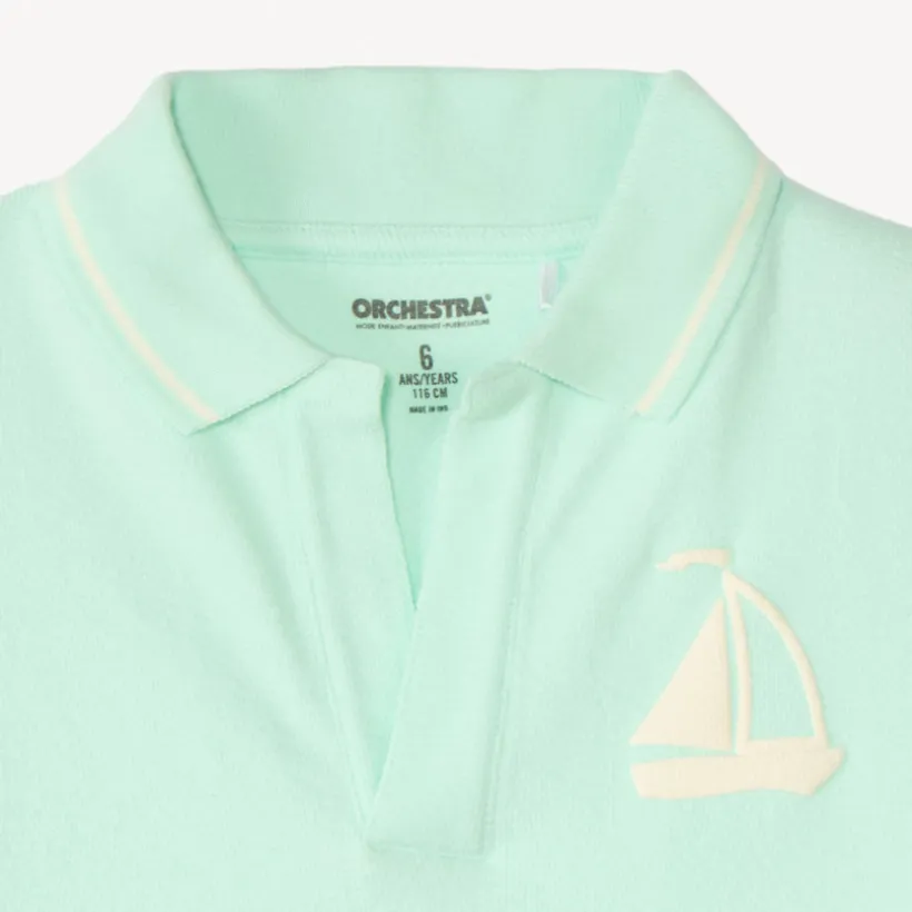 Korte mouwen polo met fantasieprints jongens
