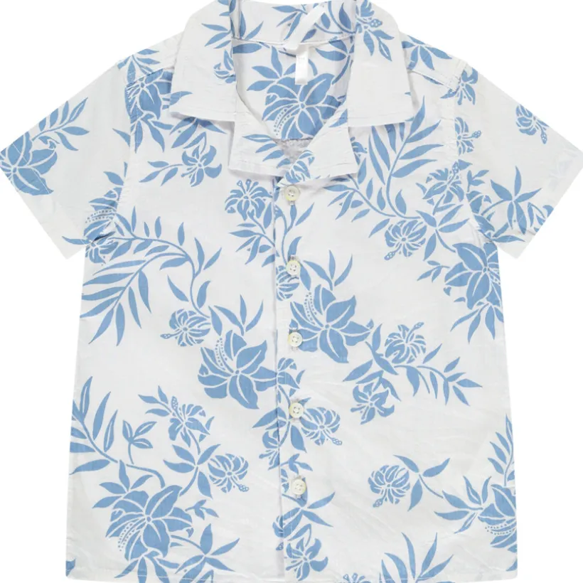 Korte mouwen shirt met bladerenprint voor babyjongens