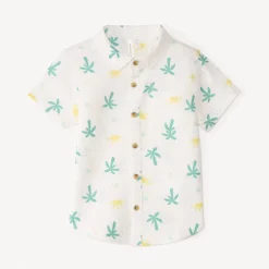 Korte mouwen shirt met cactus- en zonnenprint voor babyjongen