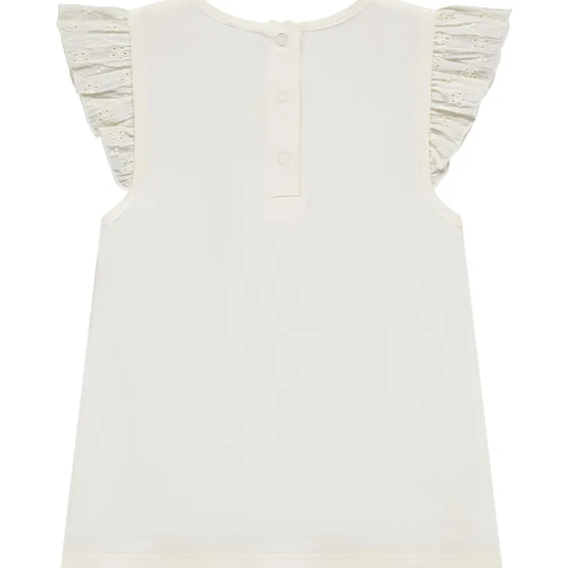 Korte mouwen shirt met geborduurde zak voor baby meisje