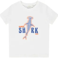 Korte mouwen shirt met haai borduursel voor jongen