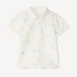 Korte mouwen shirt met zee sterren patroon voor babyjongen