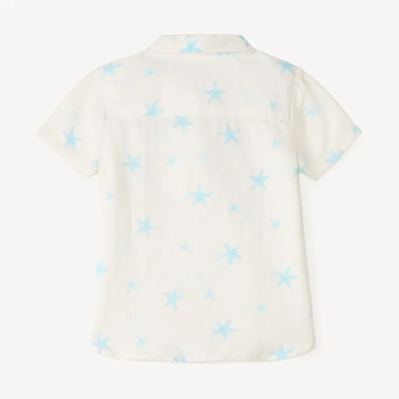 Korte mouwen shirt met zee sterren patroon voor babyjongen