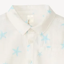 Korte mouwen shirt met zee sterren patroon voor babyjongen