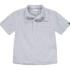 Korte mouwen shirt van stof voor jongens