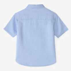Korte mouwen shirt van textuurstof jongens