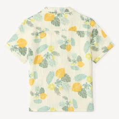 Korte mouwen tropicale print shirt jongens