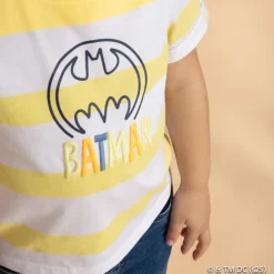 Korte mouwen T-shirt Batman Warner met borduursel voor baby jongen