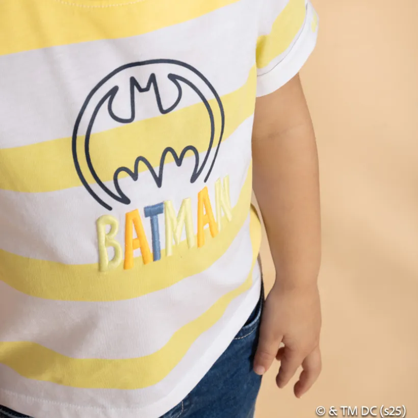 Korte mouwen T-shirt Batman Warner met borduursel voor baby jongen
