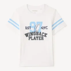 Korte mouwen T-shirt in Amerikaanse voetbalstijl jongens