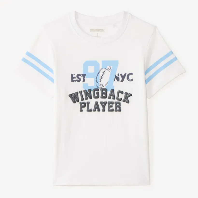Korte mouwen T-shirt in Amerikaanse voetbalstijl jongens