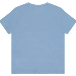Korte mouwen T-shirt in effen kleur met textuurbanden jongens