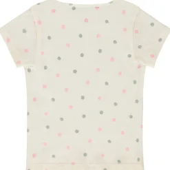 Korte mouwen t-shirt in gaas met stippen meisjes