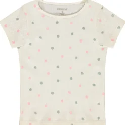Korte mouwen t-shirt in gaas met stippen meisjes