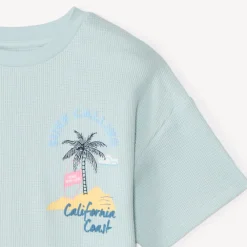 Korte mouwen T-shirt in honingraat met fantasiedruk jongens
