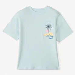 Korte mouwen T-shirt in honingraat met fantasiedruk jongens