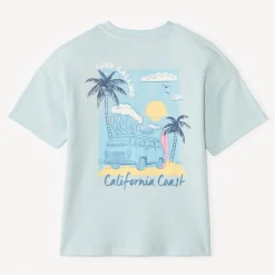 Korte mouwen T-shirt in honingraat met fantasiedruk jongens