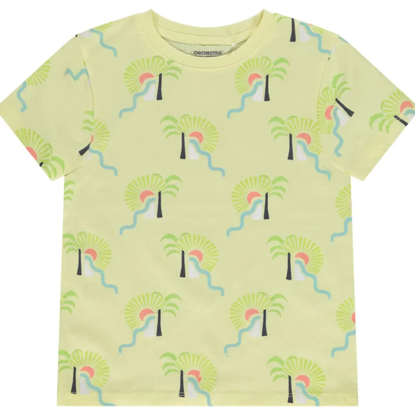 Korte mouwen T-shirt met artistiek fantasieprint voor jongen