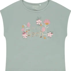 Korte mouwen T-shirt met 3D borduren meisjes