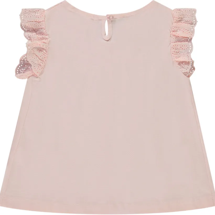 Korte mouwen T-shirt met Engels borduursel meisjes