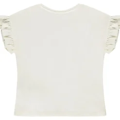 Korte mouwen T-shirt met fantasieknoop en ruches voor meisjes