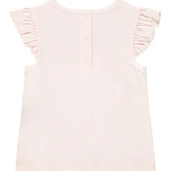 Korte mouwen T-shirt met fluo glitterprint voor meisje