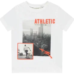 Korte mouwen T-shirt met fotoprint en borduursels voor jongen