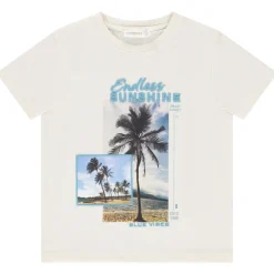 Korte mouwen T-shirt met fotoprint en borduursels voor jongen