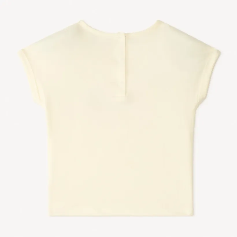 Korte mouwen T-shirt met fruitborduursel voor babymeisjes