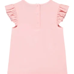 Korte mouwen T-shirt met geborduurde zak voor baby meisje