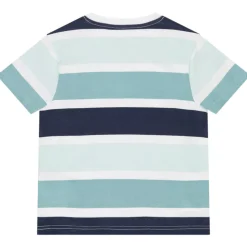 Korte mouwen T-shirt met gekleurde strepen voor jongen