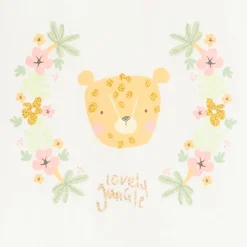 Korte mouwen T-shirt met glinsterende fantasieprint voor babymeisjes