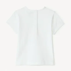 Korte mouwen T-shirt met glinsterende fantasieprint voor babymeisjes