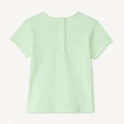 Korte mouwen T-shirt met glinsterende fantasieprint voor babymeisjes