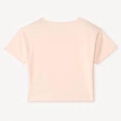 Korte mouwen T-shirt met grote sequins bloemen meisjes