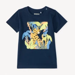 Korte mouwen T-shirt met leeuwenhuidprint voor babyjongen