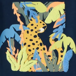 Korte mouwen T-shirt met leeuwenhuidprint voor babyjongen
