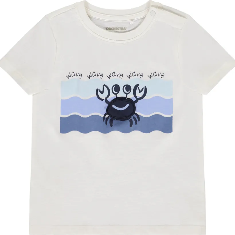 Korte mouwen T-shirt met ludieke 3D flap voor baby jongen