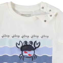 Korte mouwen T-shirt met ludieke 3D flap voor baby jongen