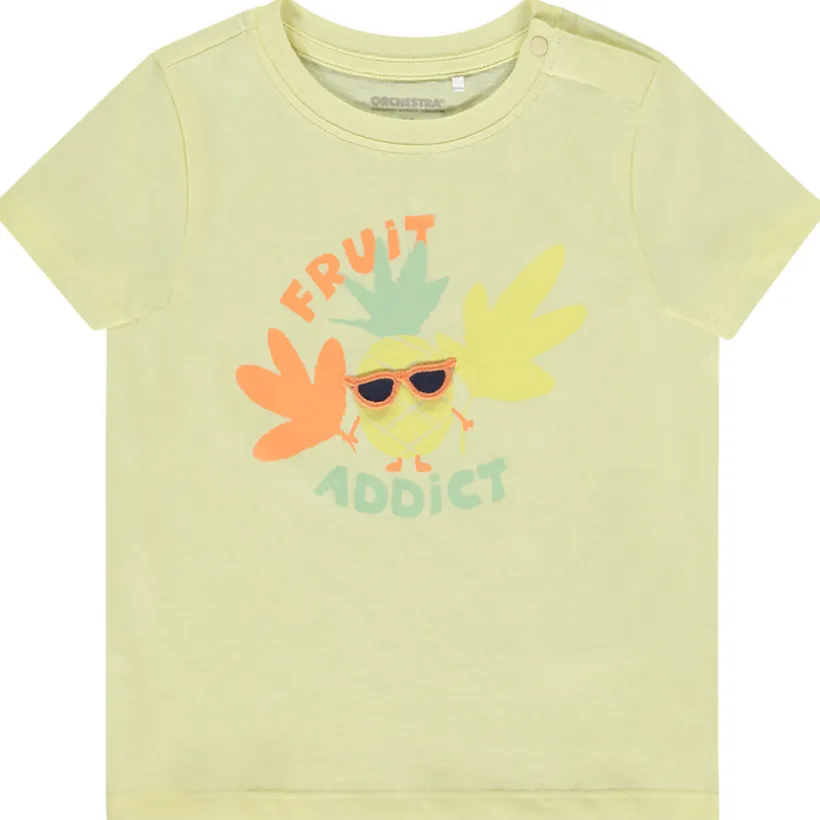 Korte mouwen T-shirt met ludieke 3D flap voor baby jongen